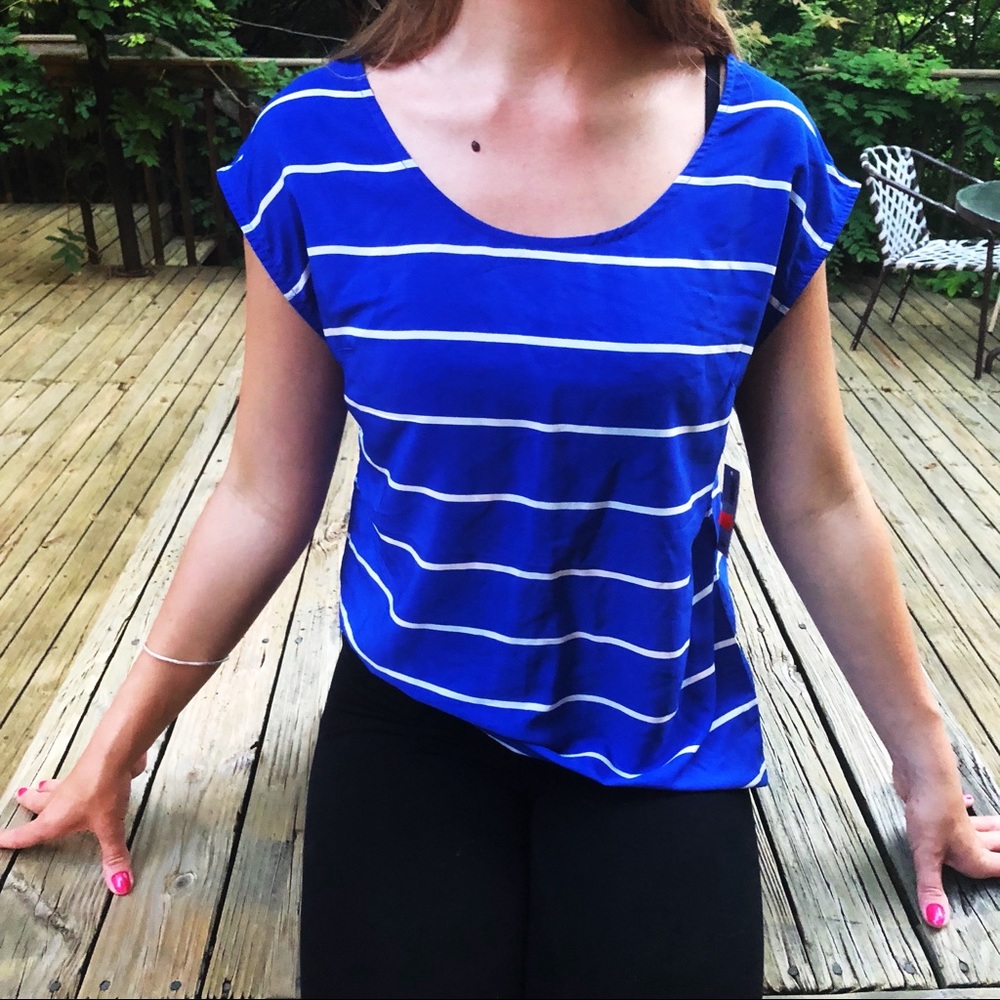 Striped Top in Royal Blue